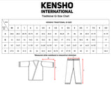 Kensho Traditional Gi Size Chart